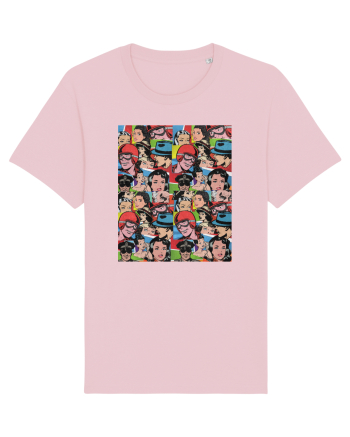 Pop Art  Comic Book Cotton Pink