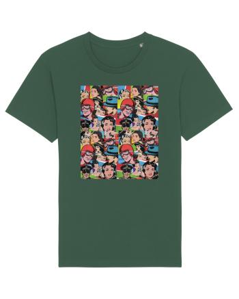 Pop Art  Comic Book Bottle Green