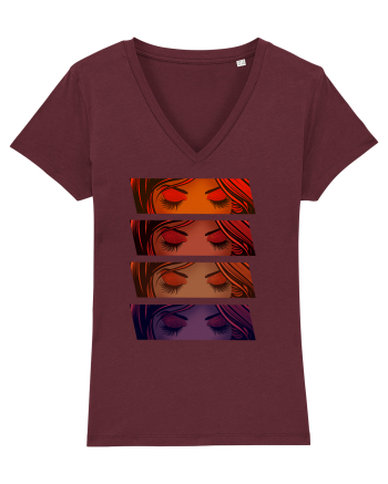 Pop Art  Comic Book Burgundy