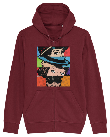Pop Art  Comic Book Burgundy
