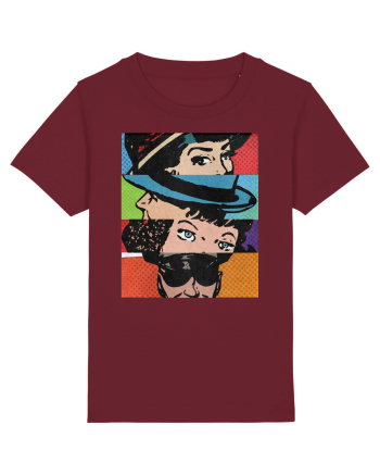 Pop Art  Comic Book Burgundy