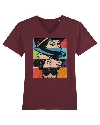 Pop Art  Comic Book Burgundy
