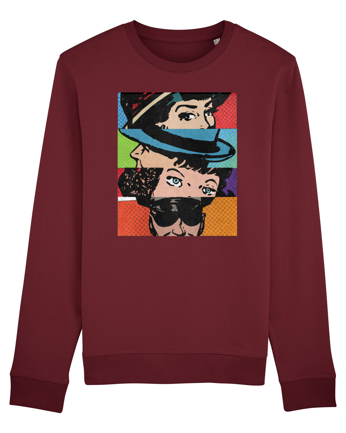 Bluză mânecă lungă Unisex Rise Burgundy