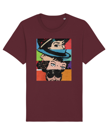 Pop Art  Comic Book Burgundy