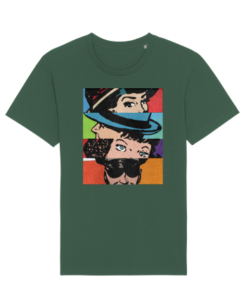 Pop Art  Comic Book Bottle Green
