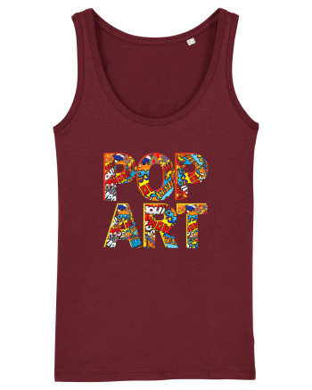 Pop Art  Comic Book Burgundy