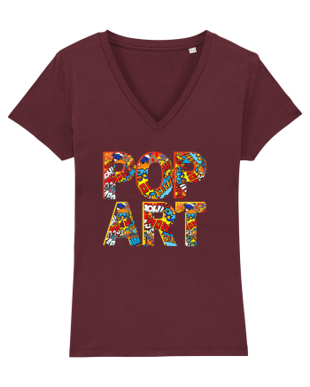 Pop Art  Comic Book Burgundy