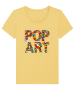 Pop Art  Comic Book Tricou mânecă scurtă guler larg fitted Damă Expresser