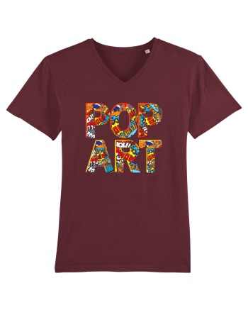 Pop Art  Comic Book Burgundy