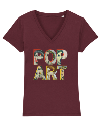 Pop Art  Comic Book Burgundy