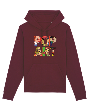 Pop Art  Comic Book Burgundy