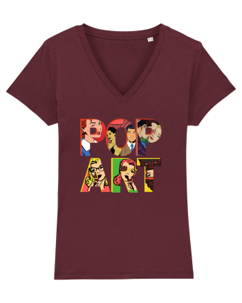 Pop Art  Comic Book Burgundy