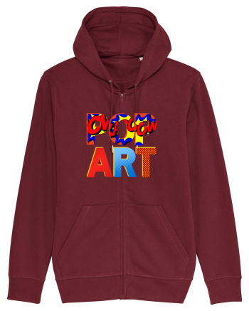 Pop Art  Comic Book Burgundy