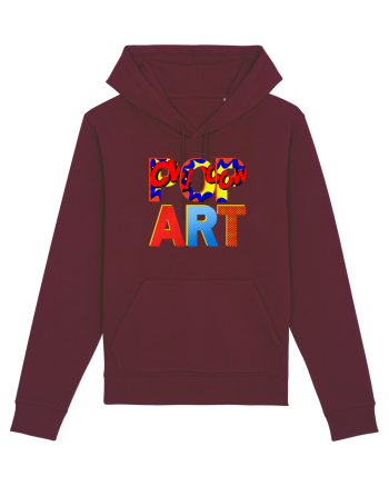 Pop Art  Comic Book Burgundy