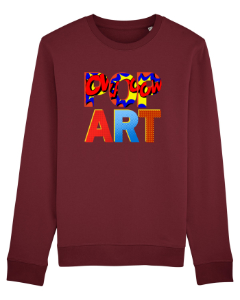 Pop Art  Comic Book Burgundy