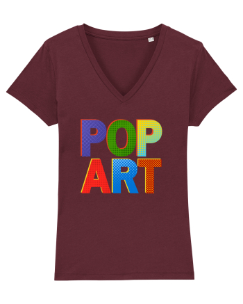 Pop Art  Comic Book Burgundy