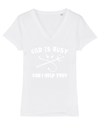 God is busy. White