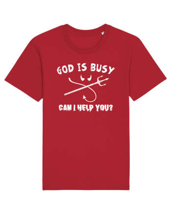 God is busy. Red