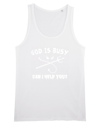 God is busy. White