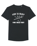 God is busy. Tricou mânecă scurtă guler larg Bărbat Skater