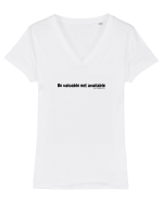Be valuable not available Tricou mânecă scurtă guler V Damă Evoker