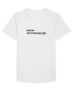 Touch her and i'll break your neck Tricou mânecă scurtă guler larg Bărbat Skater