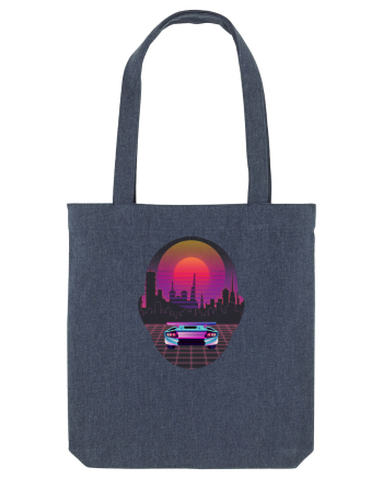 Retro Vapor Wave Man Midnight Blue