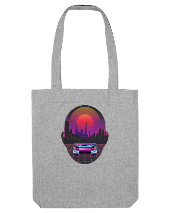 Retro Vapor Wave Man Heather Grey