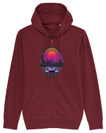 Retro Vapor Wave Man Hanorac cu fermoar Unisex Connector