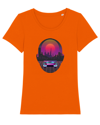 Retro Vapor Wave Man Bright Orange
