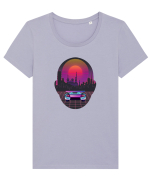 Retro Vapor Wave Man Tricou mânecă scurtă guler larg fitted Damă Expresser