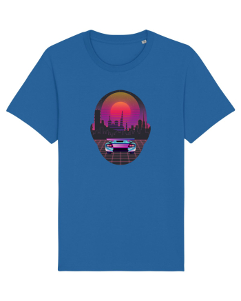 Retro Vapor Wave Man Royal Blue