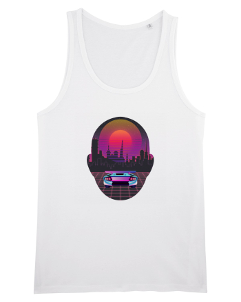 Retro Vapor Wave Man White