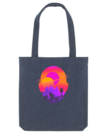 Retro Vapor Wave Man Midnight Blue