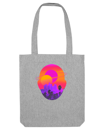 Retro Vapor Wave Man Heather Grey
