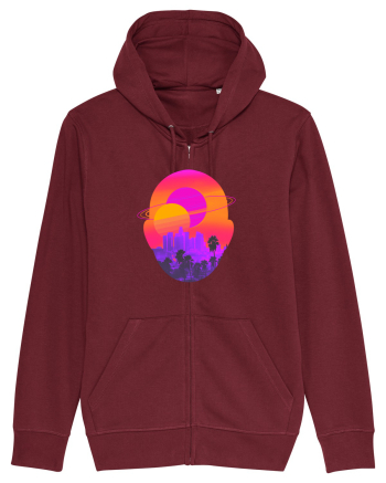 Retro Vapor Wave Man Burgundy