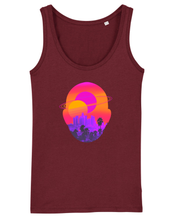Retro Vapor Wave Man Burgundy