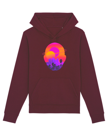 Retro Vapor Wave Man Burgundy
