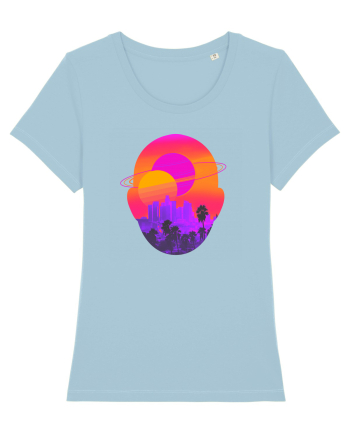 Retro Vapor Wave Man Sky Blue