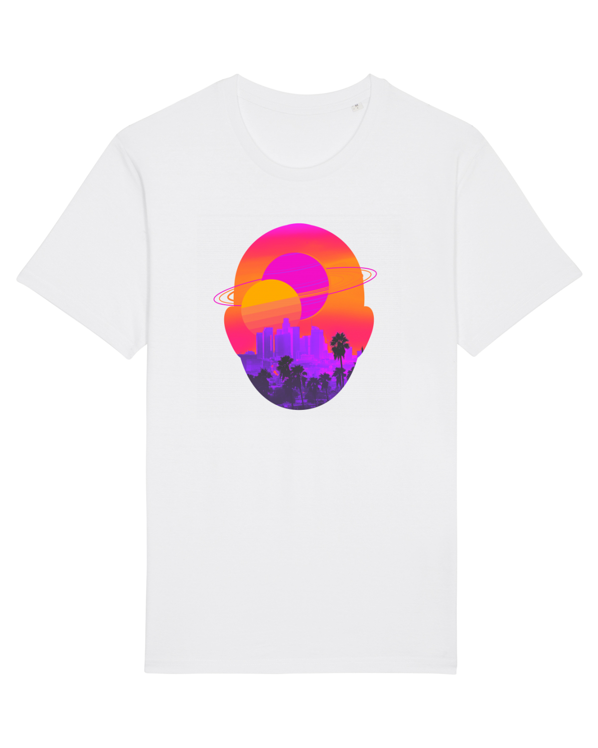Tricou mânecă scurtă Unisex Rocker White