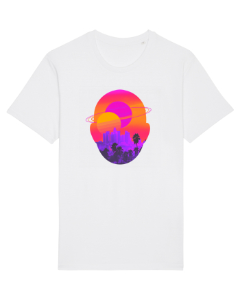 Retro Vapor Wave Man White