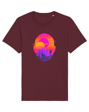 Retro Vapor Wave Man Burgundy