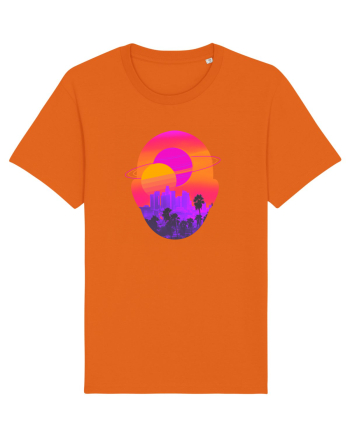 Retro Vapor Wave Man Bright Orange