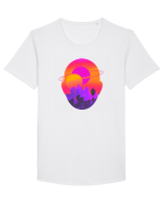 Retro Vapor Wave Man Tricou mânecă scurtă guler larg Bărbat Skater