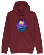 Retro Vapor Wave Man Hanorac cu fermoar Unisex Connector