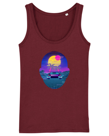 Retro Vapor Wave Man Burgundy