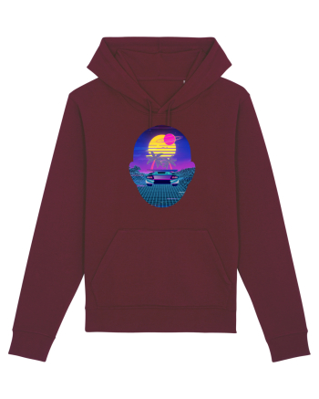 Retro Vapor Wave Man Burgundy