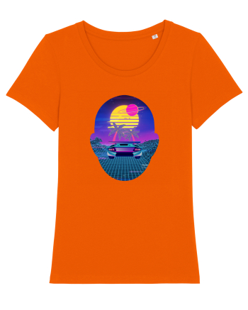 Retro Vapor Wave Man Bright Orange