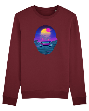 Retro Vapor Wave Man Burgundy