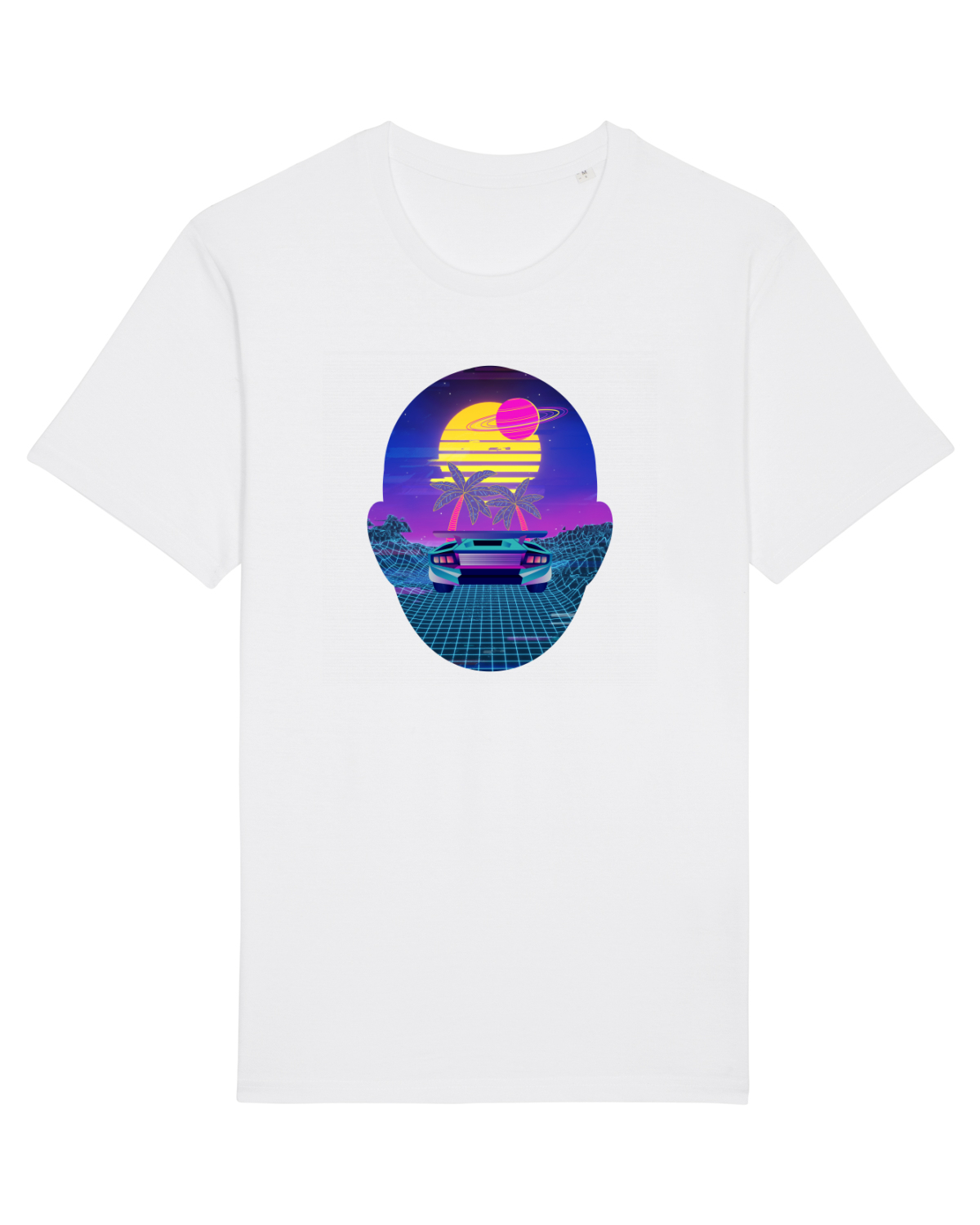 Tricou mânecă scurtă Unisex Rocker White